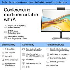 HP S5 Pro 524pm Refurbished | 24" FHD Monitor | USB-C, HDMI, DP | 12M Garantie