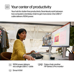 HP S5 Pro 524pm Refurbished | 24" FHD Monitor | USB-C, HDMI, DP | 12M Garantie