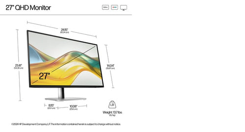 HP S5 Pro 527pq Refurbished | 27" IPS QuadHD Monitor | 2560x1440 | HDMI/DP/VESA | 12M Garantie